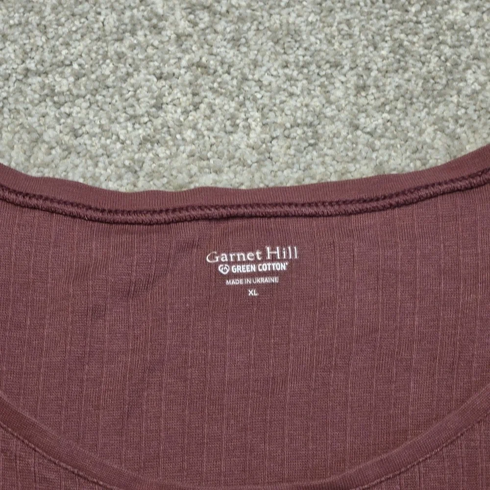Garnet Hill‎ Women's Mauve Knit Sleep Pajama Set Shorts T Shirt Cotton Blend XL